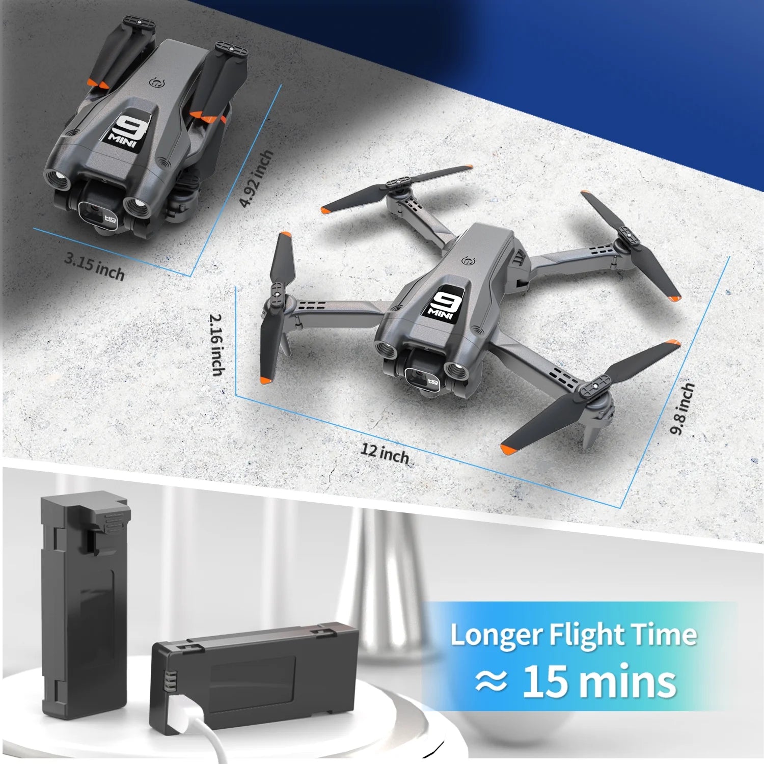 Foldable Drone with 1080P HD FPV Camera, Wifi RC Quadcopter, 360° Flip & Waypoint Flight - Perfect for Kids, Adults & Beginners - Includes 2 Batteries!